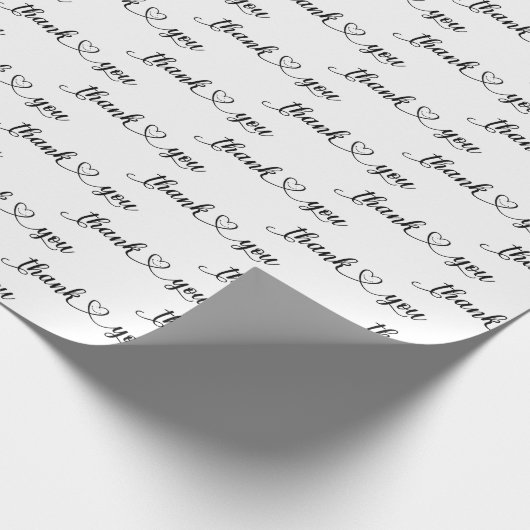 白に笑顔のハートありがとう ラッピングペーパー (角)