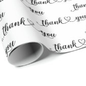 白に笑顔のハートありがとう ラッピングペーパー (ロールコーナー)