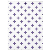 白に紫の極紫の十字を切る クリップボード (裏面)