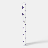 白に紫の極紫の十字を切る Case-Mate iPhoneケース (裏面 / 左)