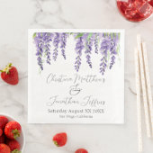 白に紫の藤のエレガント花 (インサイチュ)