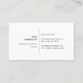 白に絵を描ピンクの蝶のロゴ 名刺 (裏面)