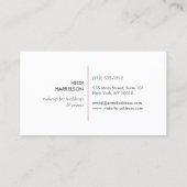 白に絵を描ピンクの蝶のロゴ 名刺 (裏面)