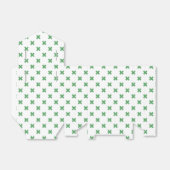 白に緑の十字縫い フェイバーボックス (折り畳みなし)