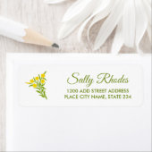 白に緑の離れ花をつける ラベル (インサイチュ)