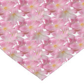 白に美しいピンクの花 ミディアムテーブルランナー (コーナー)