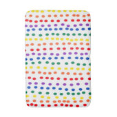 白に虹のキャンディドット バスマット (正面縦)