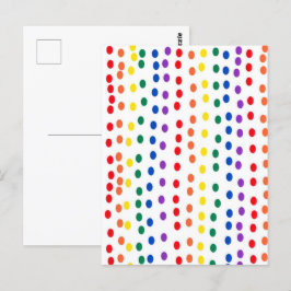 白に虹のキャンディドット ポストカード