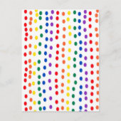 白に虹のキャンディドット ポストカード (正面)