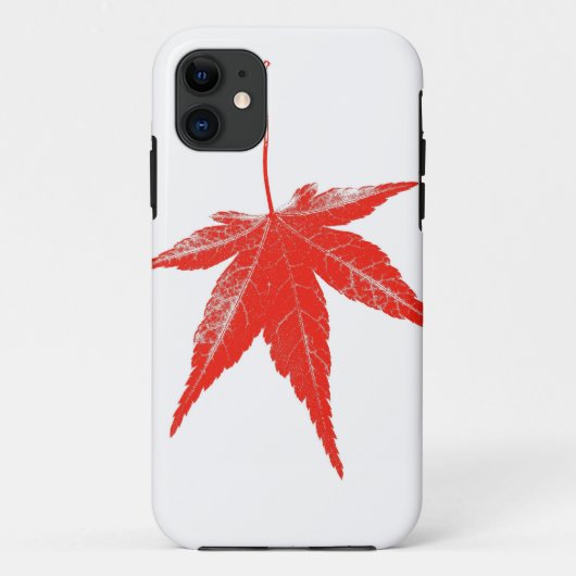 白に赤い紅葉 Case-Mate iPhoneケース (裏面)