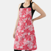 白に赤い花。 エプロン (インサイチュ)