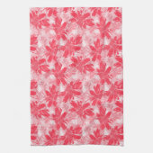 白に赤い花。 キッチンタオル (縦)