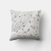 白に銀の星が輝く魅惑の曼荼羅 クッション (裏面)