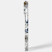 白に青いバラ葉の花 Case-Mate iPhoneケース (裏面 / 左)