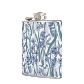 白に青いヒヤシンスの花 フラスク (左)