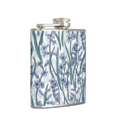 白に青いヒヤシンスの花 フラスク (右)