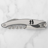 白に黒いクマが二つ踊りのシルエット ソムリエナイフ (裏面)