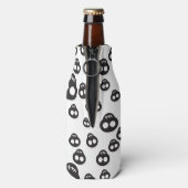 白に黒いスカルを付けたパターン ボトルクーラー (ボトル裏面)