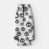 白に黒いスカルを付けたパターン ボトルクーラー (裏面)