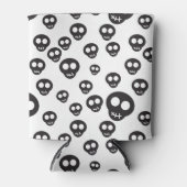 白に黒いスカルを付けたパターン 缶クーラー (正面)