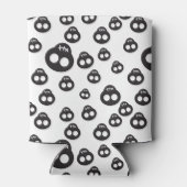 白に黒いスカルを付けたパターン 缶クーラー (裏面)