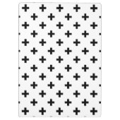 白に黒いポルカが交差 クリップボード (裏面)
