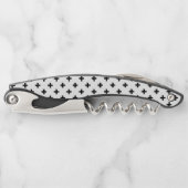 白に黒いポルカが交差 ソムリエナイフ (正面)