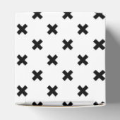 白に黒いポルカが交差 フェイバーボックス (上部)