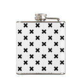 白に黒いポルカが交差 フラスク (裏面)