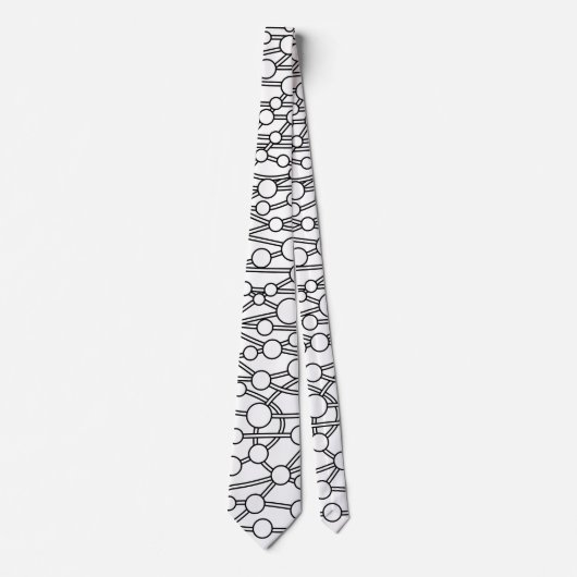 白に黒を付けた道路II白 ネクタイ (正面)