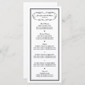 白に黒を縁ど付けたTuxedoメニュー メニュー (正面/裏面)