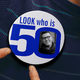 白に50枚のフォトブルーを表示 缶バッジ