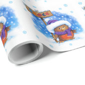 白のかわいい平和ロビンの包装紙 ラッピングペーパー (ロールコーナー)