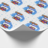 白のかわいい平和ロビンの包装紙 ラッピングペーパー (角)