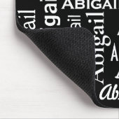 白のアビゲイル名（黒） マウスパッド (コーナー)