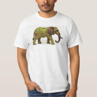 白のアフリカの木のデザイン Tシャツ