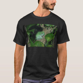 白のアマガエル、ずんぐりしたカエル Tシャツ