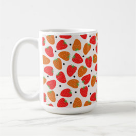 白のイチゴ コーヒーマグカップ