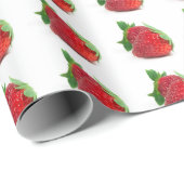 白のイチゴ ラッピングペーパー (ロールコーナー)