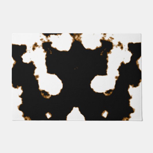 白のインクしみカードのRorschachテスト ドアマット (正面)