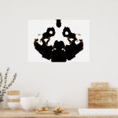 白のインクブロットカードのRorschachテスト ポスター (キッチン)