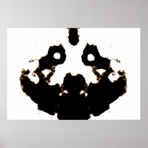 白のインクブロットカードのRorschachテスト ポスター