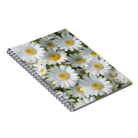 白のエレガントデイジー ノートブック (右側)