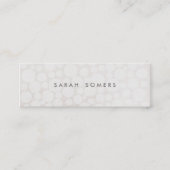 白のエレガント細かい円のパターン2 スキニー名刺 (正面)