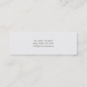 白のエレガント細かい円のパターン2 スキニー名刺 (裏面)