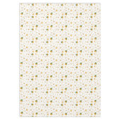 白のエレガント金ゴールドクリスマスパターン テーブルクロス (正面)