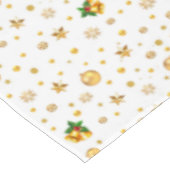 白のエレガント金ゴールドクリスマスパターン テーブルクロス (アングル)