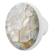 白のエーカー模様 セラミックノブ (右)