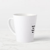 白のオリジナルデザイン カフェラテマグ (左アングル)