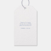 白のオーバーレイ | カップル結婚写真に感謝 ギフトタグ (裏面)